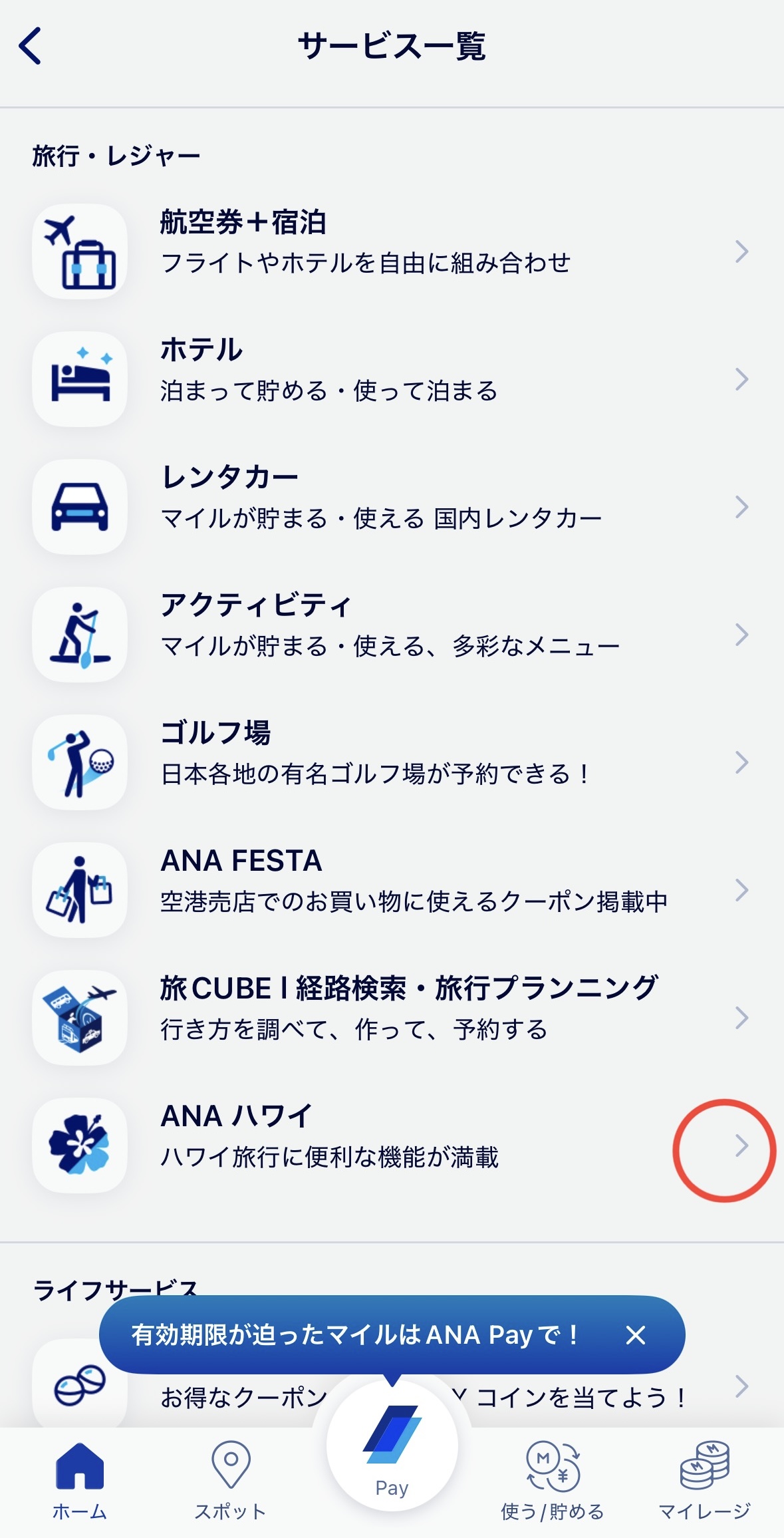 ANAエクスプレスバスのチケット確認画面