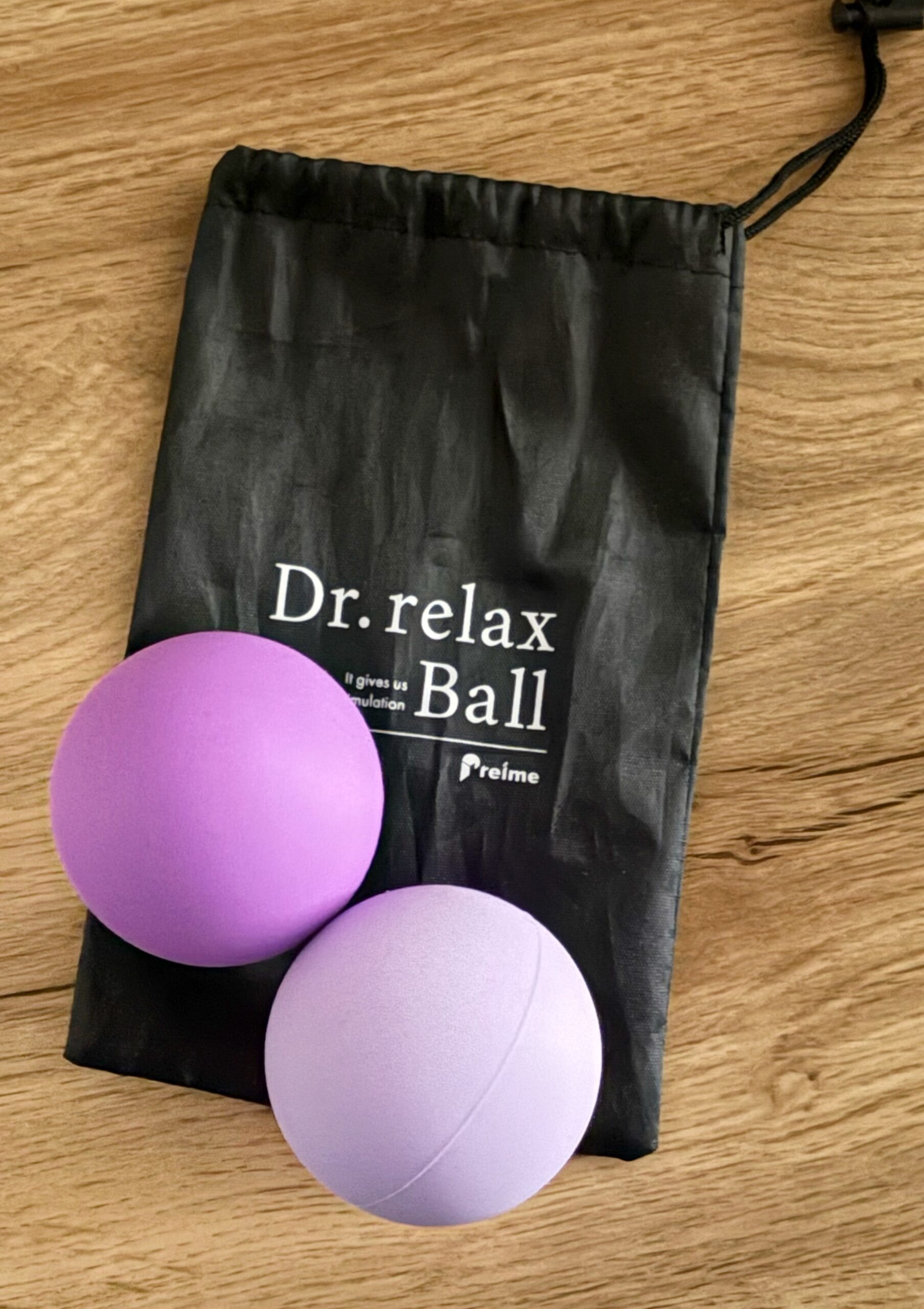 Preime Dr. relax Ball パープル&ラベンダー 2個セット 巾着袋付き